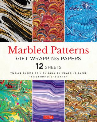 Marbled Patterns Gift Wrapping Papers - 12 Sheets: 18 X 24 Inch (45 X 61 CM) Wrapping Paper