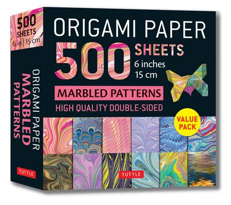 Origami Paper 500 Sheets Marbled Patterns 6 (15 CM): Tuttle Origami Paper: Double-Sided Origami Sheets Printed with 12 Different Designs (Instructions