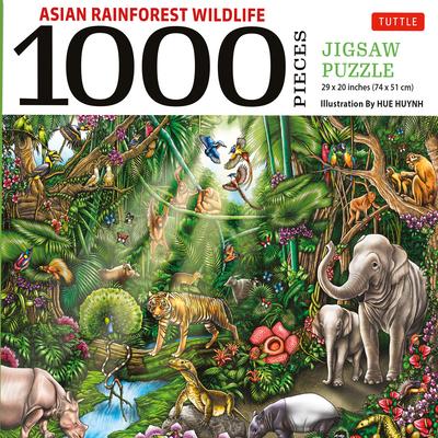 Asian Rainforest Wildlife - 1000 Piece Jigsaw Puzzle: Finished Size 29 in X 20 Inch (74 X 51 CM)