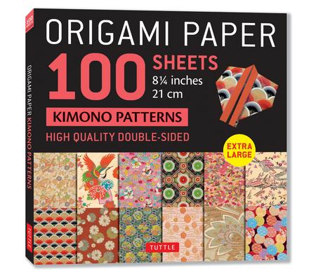 Origami Paper 100 Sheets Kimono Patterns 8 1/4 (21 CM): Extra Large Double-Sided Origami Sheets Printed with 12 Different Patterns (Instructions for 5