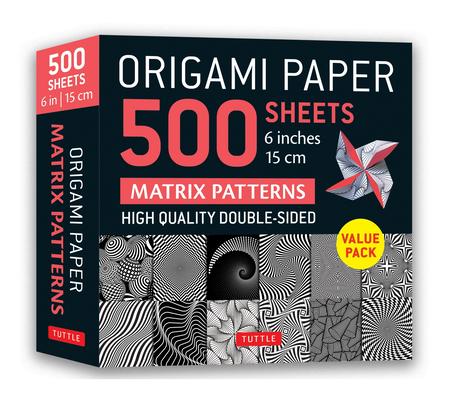 Origami Paper 500 Sheets Matrix Patterns 6 (15 CM): Tuttle Origami Paper: Double-Sided Origami Sheets Printed with 12 Different Designs (Instructions