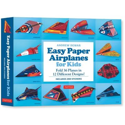 Easy Paper Airplanes for Kids Kit: Fold 36 Paper Planes in 12 Different Designs! (Includes 200 Stickers!)