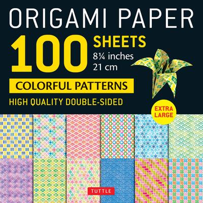 Origami Paper 100 Sheets Colorful Patterns 8 1/4 (21 CM): Extra Large Double-Sided Origami Sheets Printed with 12 Different Color Combinations (Instru