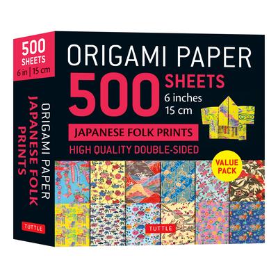 Origami Paper 500 Sheets Japanese Folk Prints 6 (15 CM): Tuttle Origami Paper: Double-Sided Origami Sheets Printed with 12 Different Patterns (Instruc