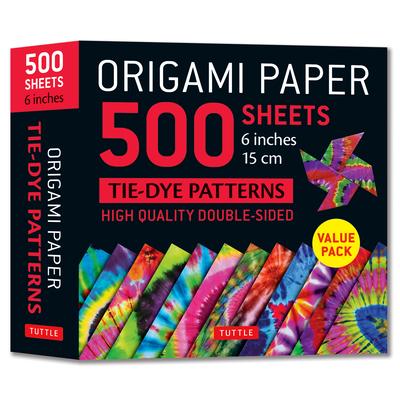 Origami Paper 500 Sheets Tie-Dye Patterns 6 (15 CM): Tuttle Origami Paper: Double-Sided Origami Sheets Printed with 12 Designs (Instructions for 6 Pro