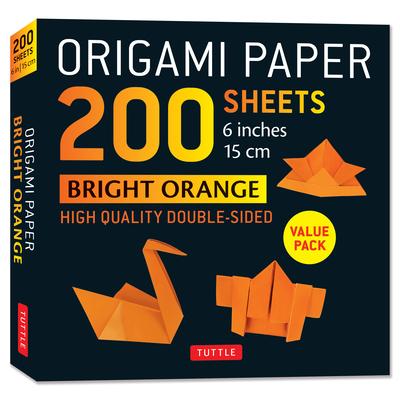 Origami Paper 200 Sheets Bright Orange 6: Solid Orange Double-Sided Origami Sheets with Instructions for 12 Projects Subscription