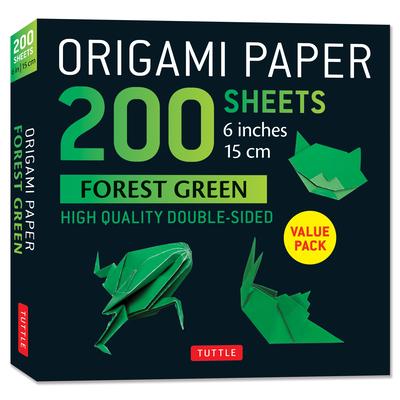 Origami Paper 200 Sheets Forest Green 6: Solid Green Double-Sided Origami Sheets with Instructions for 9 Projects Subscription