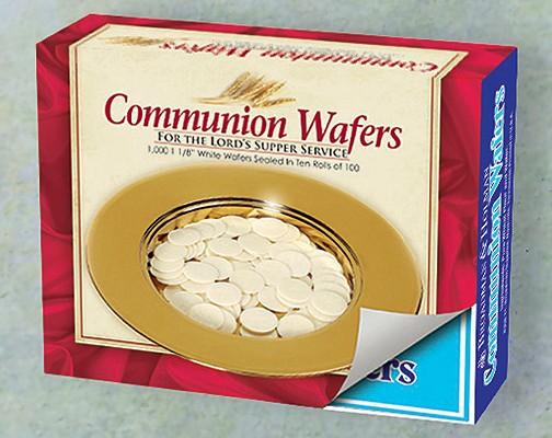 Communion Wafers - Round White (1,000 Pieces): 10 Individual Packs of 100 / Round Unleavened / Ready to Serve