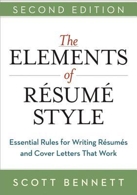 Elements of Resume Style Softcover