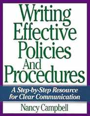 Writing Effective Policies and Procedures: A Step-By-Step Resource for Clear Communication Subscription