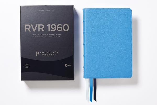 Rvr60, Santa Biblia, Coleccin Premier, Letra Gigante, Interior a DOS Colores, Piel Genuina de Cabra, Azul, Comfort Print: Edicin Limitada Subscription