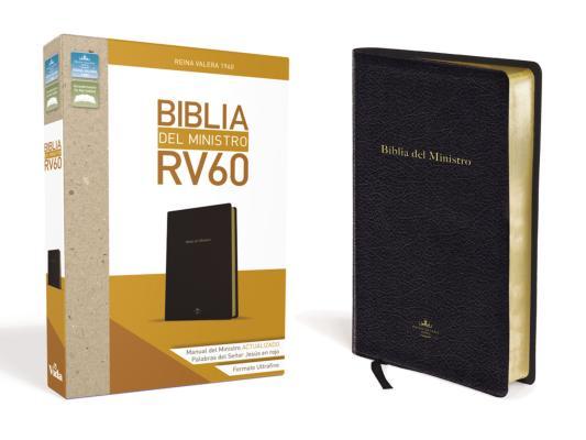 Rvr60, Biblia del Ministro, Ultrafina, Tamao Manual, Leathersoft, Negro, Palabras de Jess En Rojo