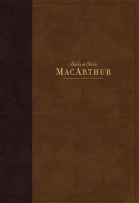 Nbla, Biblia de Estudio Macarthur, Leathersoft, Caf, Interior a DOS Colores, Comfort Print