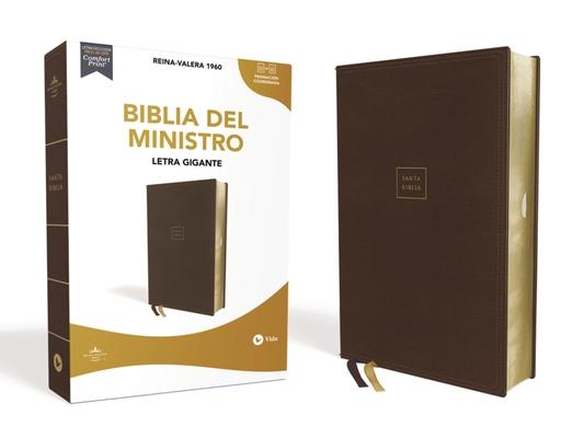 Rvr60, Biblia del Ministro, Letra Gigante, Leathersoft, Caf, Palabras de Jess En Rojo, Comfort Print