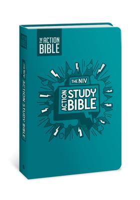 The NIV Action Study Bible, Leathersoft, Aqua, Full Color Subscription