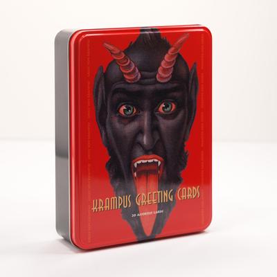 Krampus Greeting Cards Set One: 20 Assorted Cards in Deluxe Tin