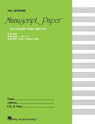 Standard Wirebound Manuscript Paper (Green Cover)