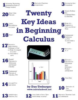 Twenty Key Ideas in Beginning Calculus