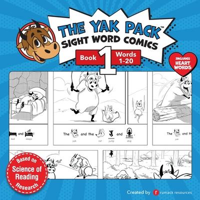 The Yak Pack: Sight Word Comics: Book 1: Comic Books to Practice Reading Dolch Sight Words (1-20)