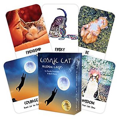 Cosmic Cat Wisdom Cards: (60 Full-Color Cards and Guidebook)