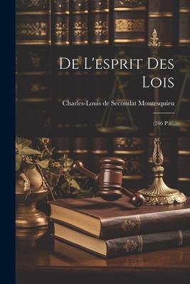 De L'esprit Des Lois: (246 P.)...