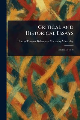 Critical and Historical Essays Subscription