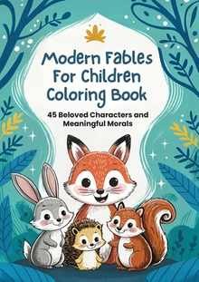 Modern Fables for Children Coloring Book: 45 Beloved Characters and Meaningful Morals