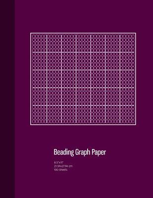 Beading Graph Paper: Peyote Stitch Graph Paper, Seed Beading Grid Paper, Beading on a Loom, 100 Sheets, Purple Cover (8.5"x11")