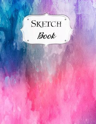 Sketch Book: Watercolor Sketchbook Scetchpad for Drawing or Doodling Notebook Pad for Creative Artists #6 Pink Blue Purple