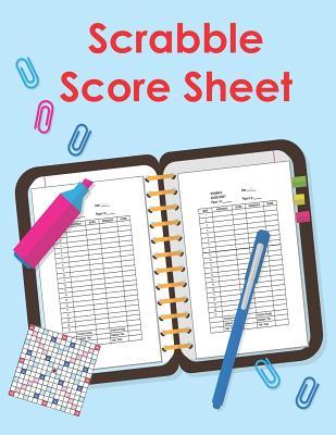 Scrabble Score Sheet: 100 Pages Scrabble Game Word Building For 2 Players Scrabble Books For Adults, Dictionary, Puzzles Games, Scrabble Sco