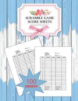 Scrabble Score Sheet: 100 pages scrabble game word building for 2 players scrabble books for adults, Dictionary, Puzzles Games, Scrabble Sco