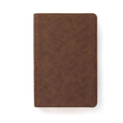 CSB Single-Column Compact Bible, Brown Leathertouch