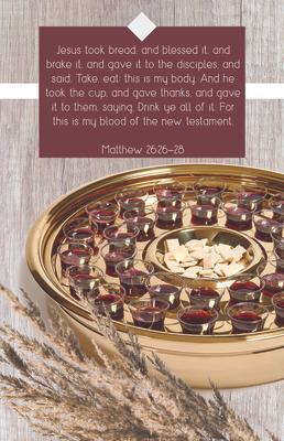 Communion Bulletin: And Blessed It (Package of 100): Matthew 26:26-28 (Kjv)