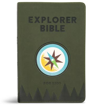 CSB Explorer Bible for Kids, Olive Compass Leathertouch Subscription