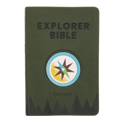 CSB Explorer Bible for Kids, Olive Compass Leathertouch Subscription