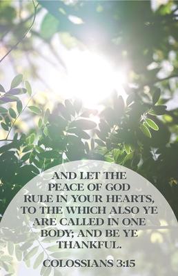 General Worship Bulletin: Let the Peace (Package of 100): Colossians 3:15 (Kjv)