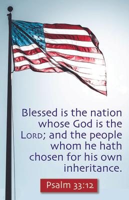 Patriotic Bulletin: God Is the Lord (Package of 100): Psalm 33:12 (Kjv)