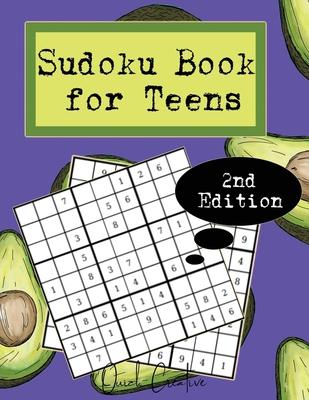 Sudoku Book For Teens 2nd Edition: Easy to Medium Sudoku Puzzles Including 330 Sudoku Puzzles with Solutions, Avocado Edition, Great Gift for Teens or