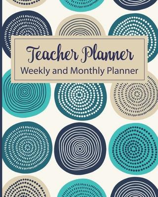 Teacher Planner Weekly and Monthly Planner: Undated Academic Year Calendar Lesson Planner and Organizer with Rose Gold and White Cover, Includes Adult