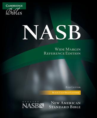 NASB Aquila Wide Margin Reference Bible, Black Calf Split Leather, Red-Letter Text Ns744: Xrm