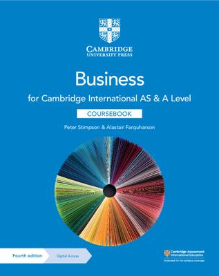 Cambridge International as & a Level Business Coursebook with Digital Access (2 Years) [With eBook]