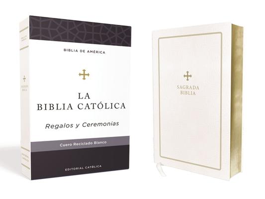 Biblia Catlica, Regalos Y Ceremonias, Piel Reciclada, Blanco, Comfort Print