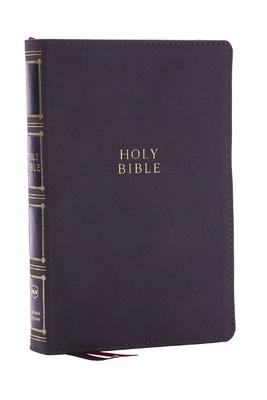 Nkjv, Compact Center-Column Reference Bible, Gray Leathersoft, Red Letter, Comfort Print