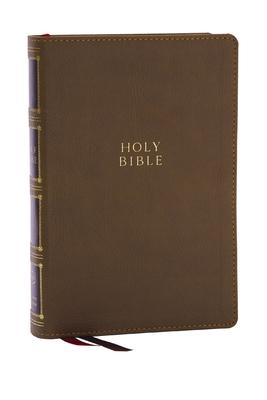 KJV Holy Bible: Compact Bible with 43,000 Center-Column Cross References, Brown Leathersoft, Red Letter, Comfort Print: King James Version