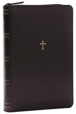 NKJV Compact Paragraph-Style Bible W/ 43,000 Cross References, Black Leathersoft with Zipper, Red Letter, Comfort Print: Holy Bible, New King James Ve