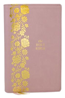 KJV Personal Size Large Print End-Of-Verse Reference Bible, Pink Leathersoft, Red Letter, Comfort Print Subscription