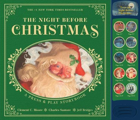The Night Before Christmas Press and Play Storybook: The Classic Edition Hardcover Book Narrated by Jeff Bridges