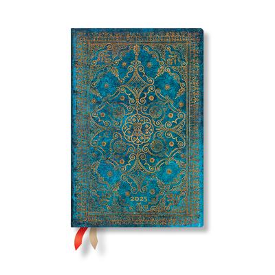 Paperblanks 2025 Weekly Planner Azure Equinoxe 12-Month Mini Horizontal Elastic Band 160 Pg 100 GSM