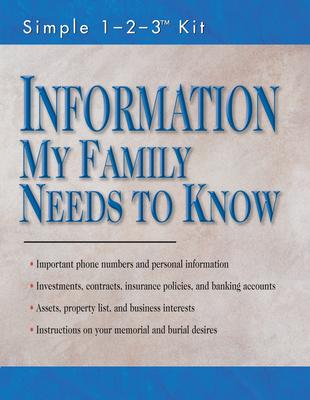 Information My Family Needs to Know (Folder - Simple 1-2-3 Kit) Subscription
