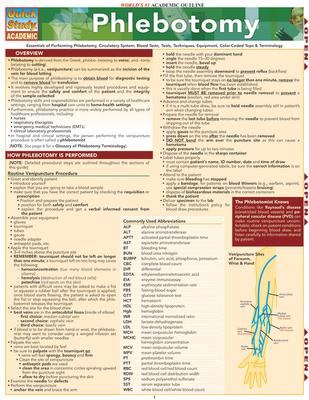 Phlebotomy: Essentials of Performing Phlebotomy, Circulatory System, Blood Tests, Tools, Techniques, Equipment, Color-Coded Tops &